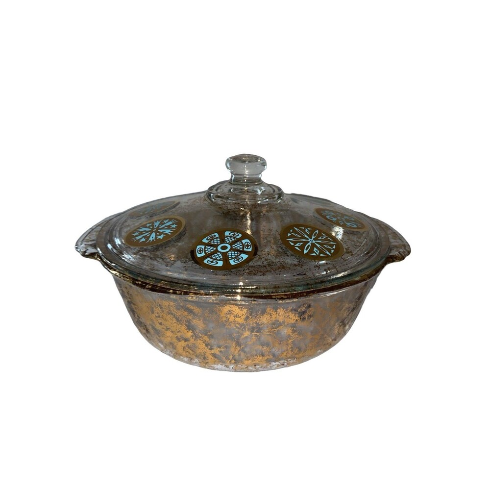 Vintage Fire King Glass Georges Briard Casserole